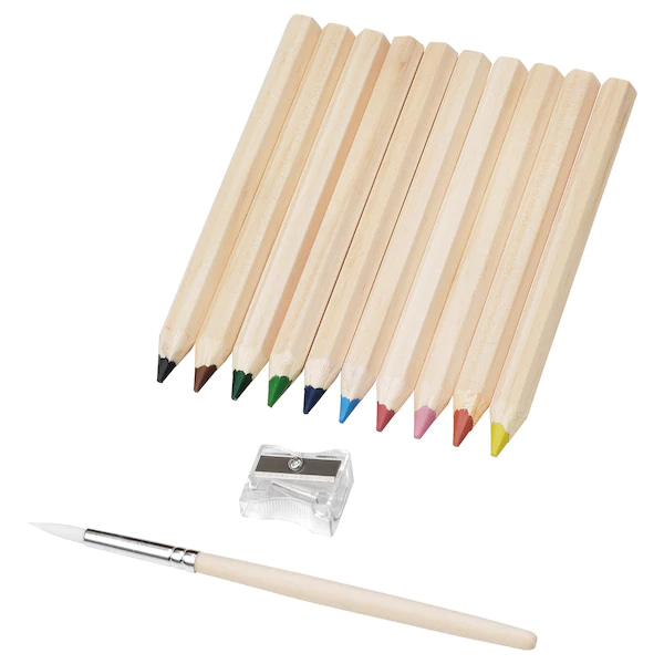 이케아 MALA 색연필 10가지 색상