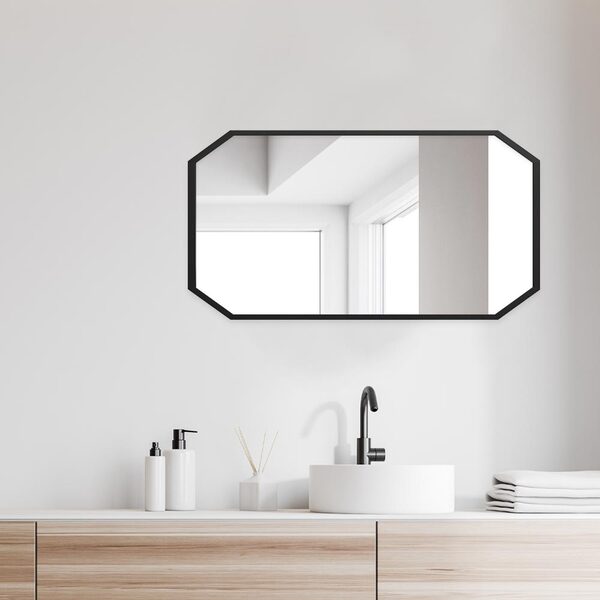 비욘드퍼니싱 고급형 욕실 인테리어 화장대 거울 슬림 각면 1200x600 블랙